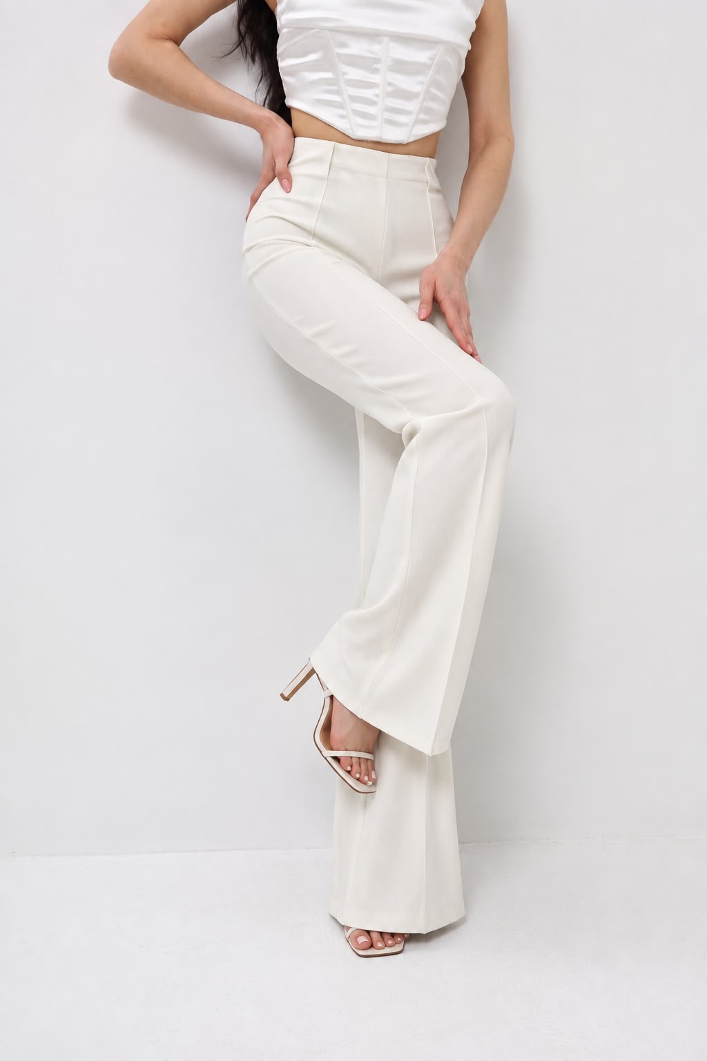 White Tailored Trousers for Women